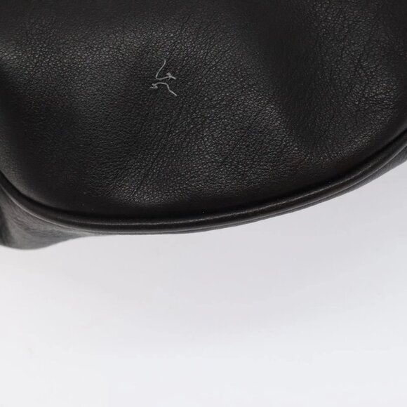 GUCCI Shoulder Bag Leather Brown Silver